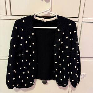 H&M Black and White Polka Dot Kids Sweater